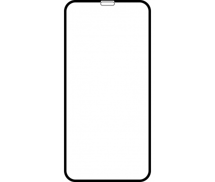 Folie Protectie Ecran OEM pentru Apple iPhone 11, Sticla Flexibila, Full Face, Full Glue, 2.5D, Ceramic, Neagra 