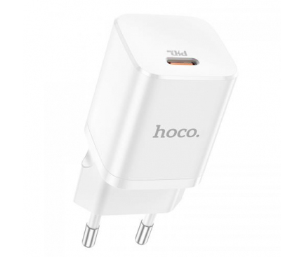 Incarcator Retea USB HOCO N19 Rigorous, Quick Charge, 25W, 1 X USB Type-C, Alb 