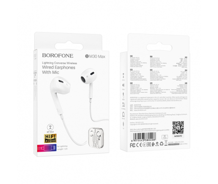 Handsfree Bluetooth Borofone BM30 Max, A2DP, Alb