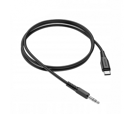 Cablu Audio 3.5mm - USB-C Borofone BL8, 1m, Negru