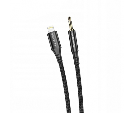 Cablu Audio Lightning - 3.5mm Borofone BL7, 1m, Negru