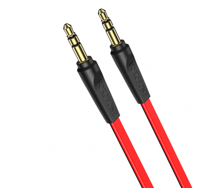 Cablu Audio 3.5mm - 3.5mm Borofone BL6, 1m, Rosu