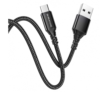 Cablu Date si Incarcare USB la MicroUSB Borofone BX54 Ultra bright, 1 m, 2.4A, Negru 
