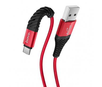 Cablu Date si Incarcare USB-A - USB-C HOCO X38 Cool, 18W, 1m, Rosu