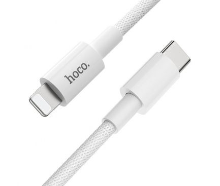 Cablu Date si Incarcare USB-C - Lightning HOCO X56, 20W, 1m, Alb
