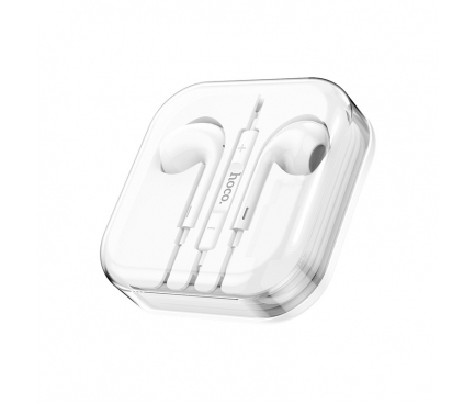 Handsfree Casti EarBuds HOCO M1 Max, Cu microfon, USB Type-C, 1.2m, Alb 
