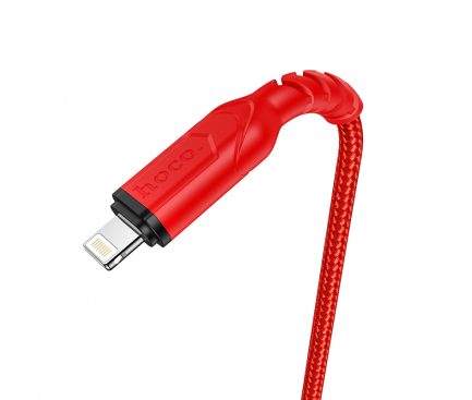 Cablu Date si Incarcare USB-A - Lightning HOCO X59 Victory, 18W, 1m, Rosu