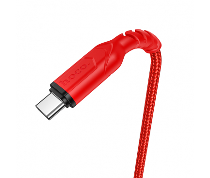 Cablu Date si Incarcare USB la USB Type-C HOCO X59 Victory, 1 m, 2.4A, Rosu 