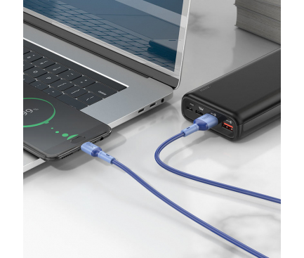 Cablu Date si Incarcare USB-A - microUSB HOCO X65 Prime, 18W, 1m, Bleu