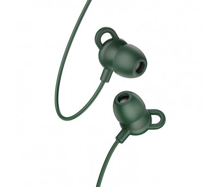 Handsfree Casti In-Ear HOCO M89 Comfortable, Cu microfon, 3.5 mm, 1.2m, Somn, Verde 