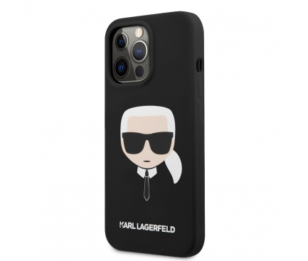 Husa TPU Karl Lagerfeld Head pentru Apple iPhone 13 Pro, Neagra KLHCP13LSLKHBK 