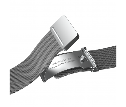 Curea Milanese Samsung Watch4 Series, 20mm, M/L, Argintie GP-TYR870SAASW