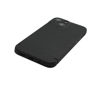 Husa Fibra Carbon Nevox pentru Apple iPhone 13, MagSafe, Neagra 