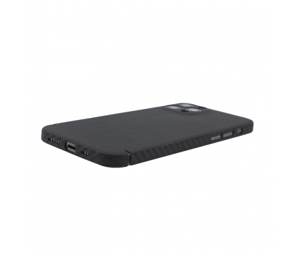 Husa Fibra Carbon Nevox pentru Apple iPhone 13 Pro Max, MagSafe, Neagra 