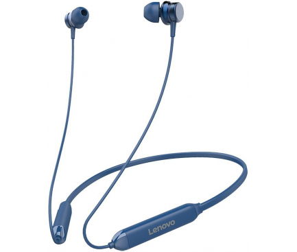 Casti Bluetooth Lenovo HE15, Cu microfon, In-Ear, Sport, IPX5, Albastre