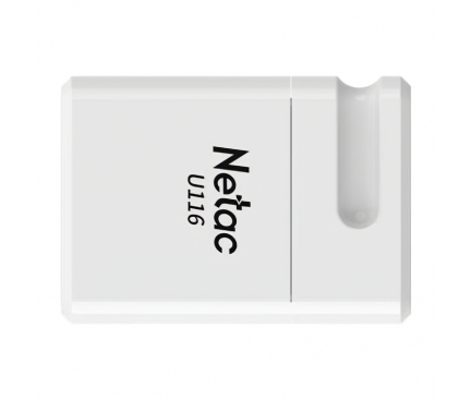 Memorie Externa Netac U116, 64Gb, USB 2.0, Alba NT03U116N-064G-20WH