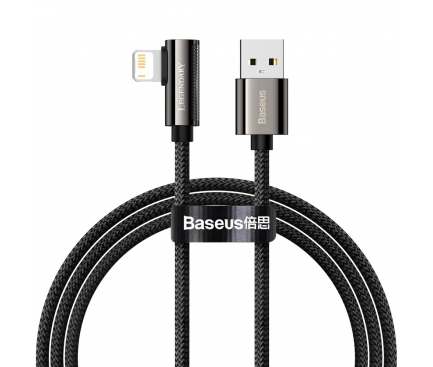 Cablu Incarcare USB la Lightning Baseus Legend Elbow, 1 m, 2.4A, Negru CALCS-01 