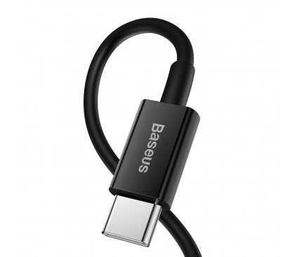Cablu Date si Incarcare USB Type-C la Lightning Baseus Superior, 1 m, 20W, Negru CATLYS-A01 