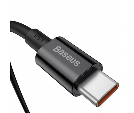 Cablu Date si Incarcare USB-C - USB-C Baseus Superior Series, 100W, 1m, Negru CATYS-B01