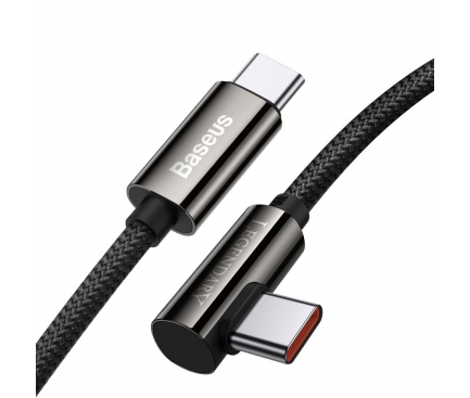 Cablu Incarcare USB Type-C la USB Type-C Baseus Legend Elbow, 1 m, 100W, Negru CATCS-01 