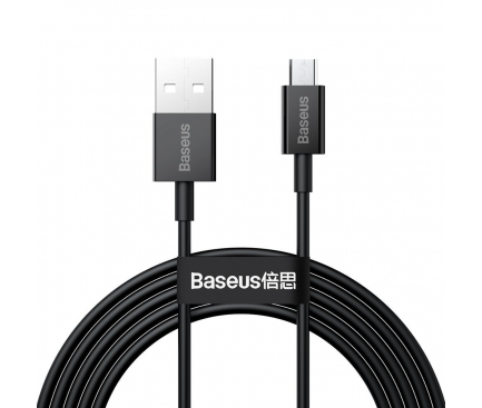 Cablu Date si Incarcare USB la MicroUSB Baseus Superior Series, 2 m, 2A, Negru CAMYS-A01 
