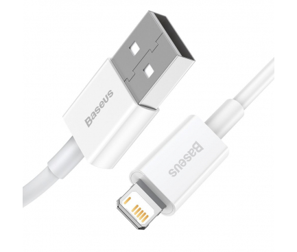 Cablu Date si Incarcare USB la Lightning Baseus Superior Series, 0.25 m, 2.4A, Alb CALYS-02 