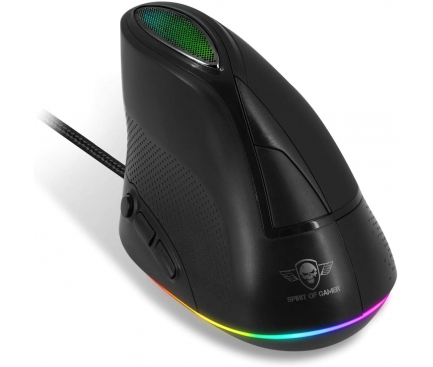 Mouse Wired USB Spirit of Gamer ELITE-M60, Gaming, 6500DPI, RGB, Negru S-EM60V