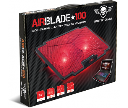 Cooling Pad Laptop Spirit of Gamer AIRBLADE 100, 15.6 inci, Rosu