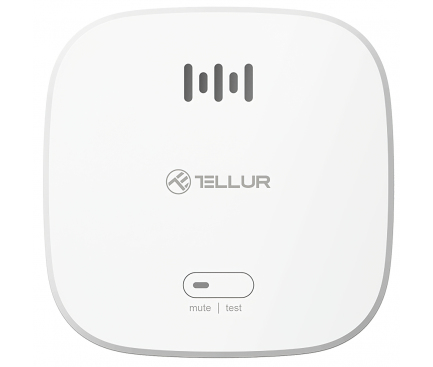 Senzor Tellur Smart WiFi, pentru detectare fum, Alb TLL331281 