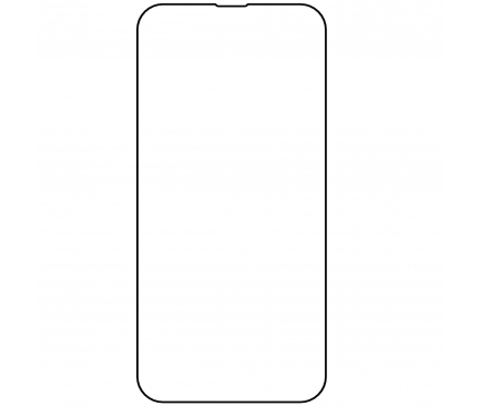Folie Protectie Ecran BELINE pentru Apple iPhone 13 Pro, Sticla securizata, Full Face, Full Glue, 5D, Neagra