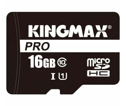 Card Memorie microSDHC Kingmax PRO, 16Gb, Clasa 10 / UHS-1 U1, cu Adaptor KM16GMCSDUHSP1A