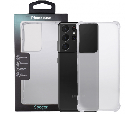 Husa TPU Spacer Antisoc pentru Samsung Galaxy S21 Ultra 5G, 1.5mm, Transparenta SPPC-SM-GX-S21U-CLR 