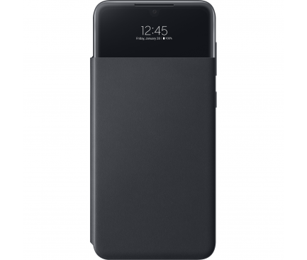 Husa Samsung Galaxy A33 5G A336, S View Wallet, Neagra EF-EA336PBEGEE 