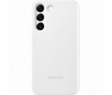 Husa Samsung Galaxy S22 5G S901, S-View Flip Cover, Alba EF-ZS901CWEGEE 