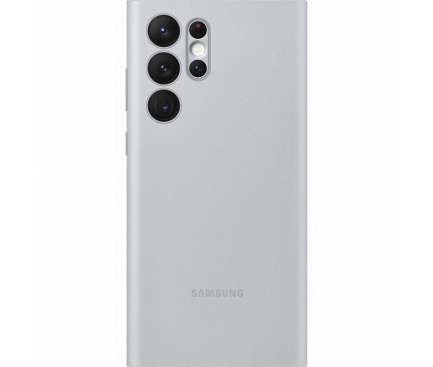 Husa pentru Samsung Galaxy S22 Ultra 5G S908, LED View Cover, Argintie EF-NS908PJEGEE