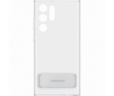 Husa TPU Samsung Galaxy S22 Ultra 5G S908, Clear Standing Cover, Transparenta EF-JS908CTEGWW 