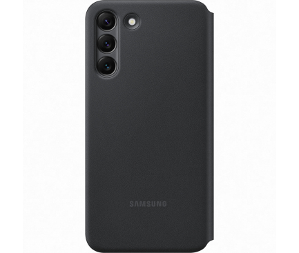 Husa pentru Samsung Galaxy S22+ 5G S906, LED View Cover, Neagra EF-NS906PBEGEE