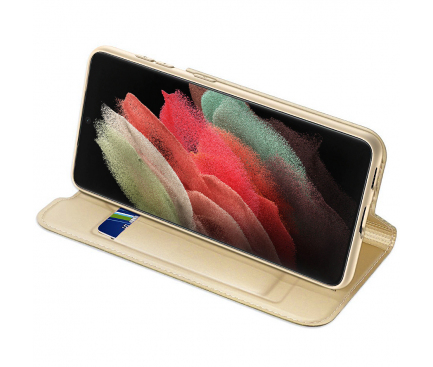Husa Poliuretan DUX DUCIS Skin Pro pentru Samsung Galaxy S21 5G, Aurie 