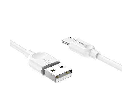 Cablu Date si Incarcare USB la USB Type-C BLUE Power BC2BX14 LinkJet, 2 m, 3A, Alb 