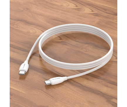 Cablu Date si Incarcare USB Type-C la USB Type-C BLUE Power B1BX19, 1 m, 3A, Alb 