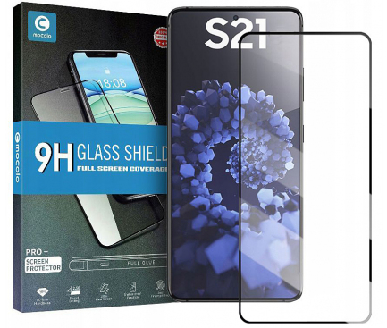 Folie Protectie Ecran Mocolo pentru Samsung Galaxy S21 FE 5G G990, Sticla securizata, Full Face, Full Glue, 5D, 0.3mm, 9H, Neagra 
