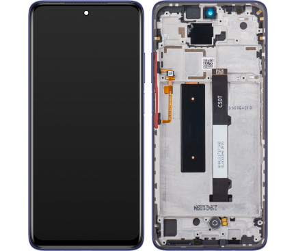 Display cu Touchscreen Xiaomi Mi 10T Lite 5G, cu Rama, Albastru, Service Pack 5600030J1700
