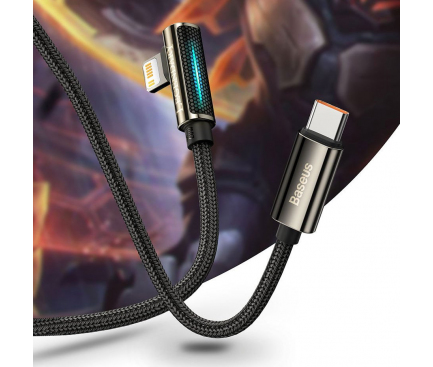 Cablu Incarcare USB Type-C la Lightning Baseus Legend Elbow, 1 m, PD, 20W, Negru CATLCS-01 