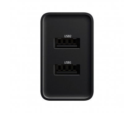 Incarcator Retea USB Baseus Speed Mini, 5V/2.1A, 10.5W, 2 X USB, Negru CCFS-R01 
