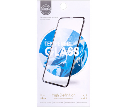 Folie Protectie Ecran OEM pentru Samsung Galaxy A6 Plus (2018) A605, Sticla securizata, Full Face, Full Glue, 9D, 0.3mm, Neagra 