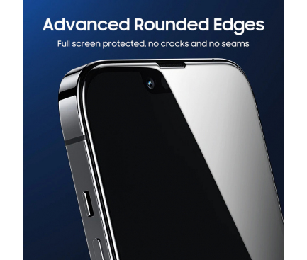 Folie Protectie Ecran Benks V PRO pentru Apple iPhone 13 / Apple iPhone 13 Pro, Privacy, Sticla securizata, Full Face, Antiamprenta