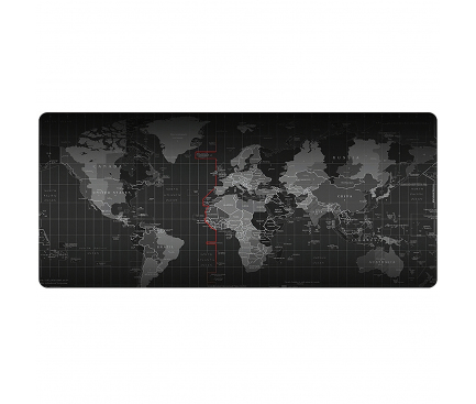 MousePad OEM World Map, 100 x 50 cm, Negru