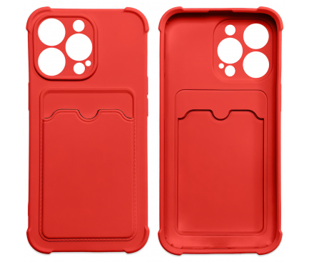Husa TPU OEM Armor Case pentru Apple iPhone 7 / Apple iPhone 8 / Apple iPhone SE (2020) / Apple iPhone SE (2022), suport card, Rosie 