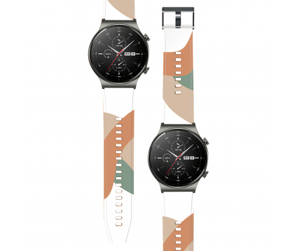 Curea Ceas OEM Camo 4 pentru Huawei Watch GT / Huawei Watch GT 2 Pro / Huawei Watch GT 2 46mm, Multicolor