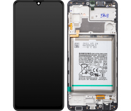 Display cu Touchscreen Samsung Galaxy M32 M325, cu Rama si Acumulator, Negru, Service Pack GH82-26192A